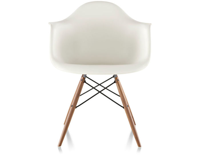 eames® molded plastic armchair with dowel base