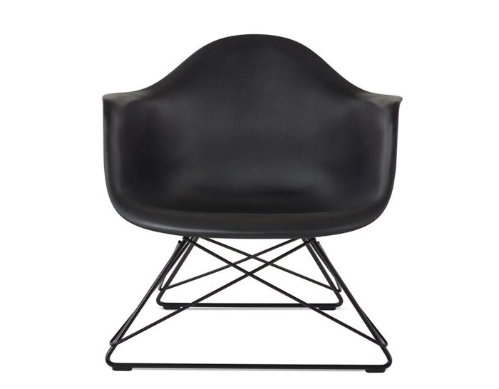 eames® molded plastic armchair with low wire base
