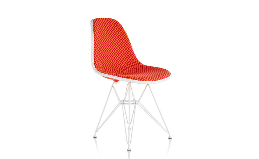 eames upholstered side chair with wire base | hive eames upholstered side chair with wire base | hive
