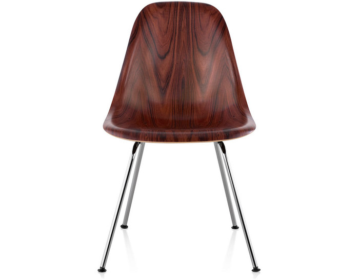 eames® molded wood side chair with 4 leg base