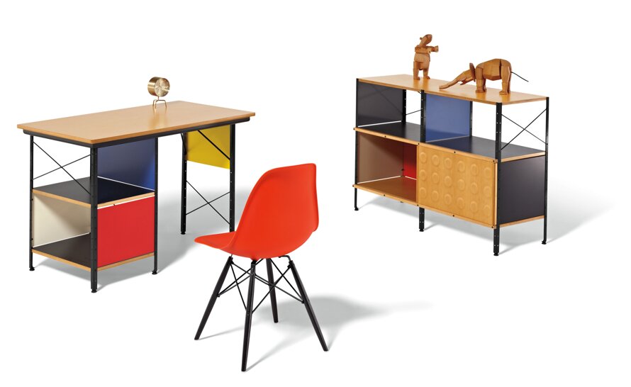 Eames Desk Unit EDU with Open Storage by Charles & Ray Eames for