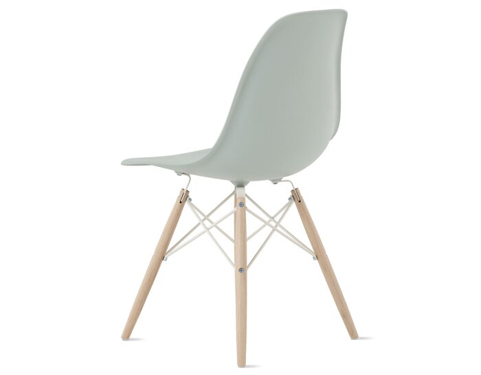 eames molded plastic side chair with dowel base | hive