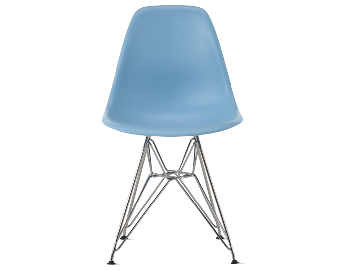 eames molded plastic side chair with wire base