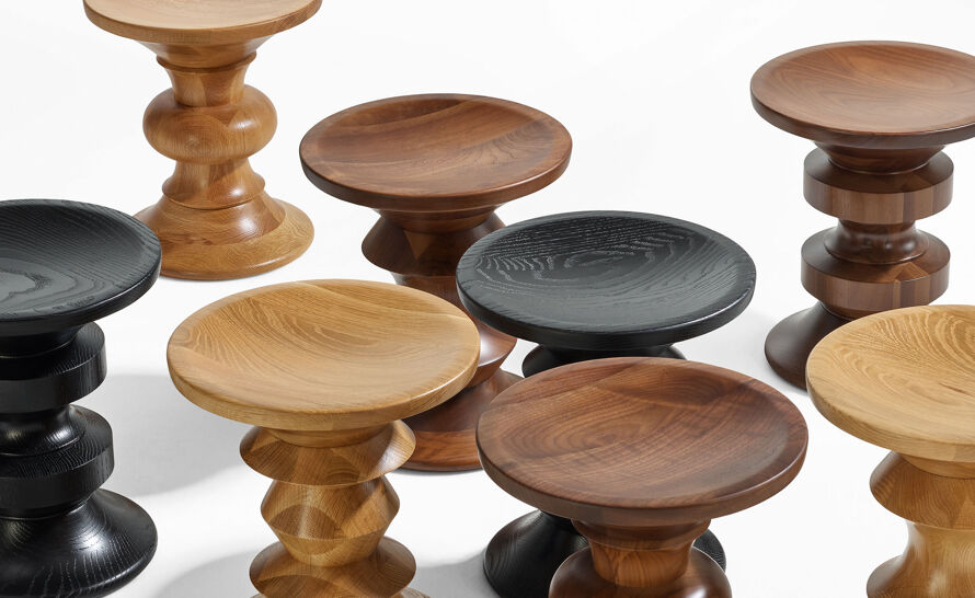Eames Turned Stools by Charles & Ray Eames for Herman Miller | hive