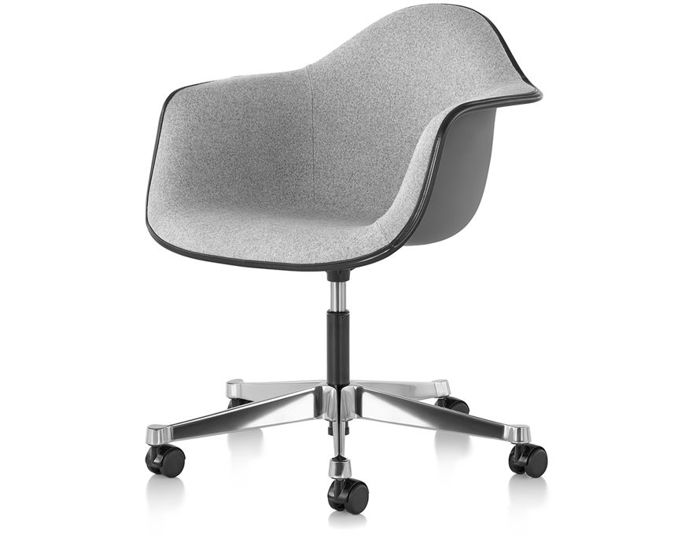 eames upholstered armchair with task base | hive