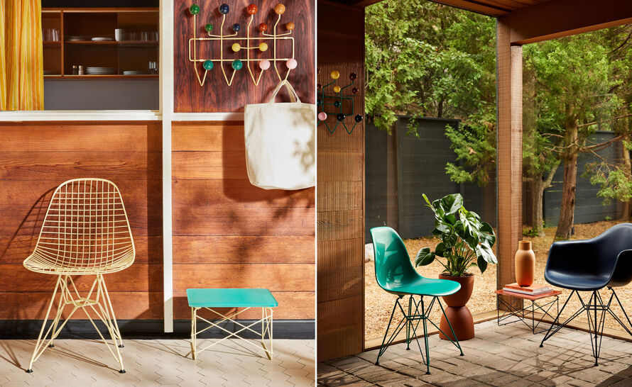 ◇Herman Miller | Eames | Wire/Base Table Eames Wire Base Low Table, Laminate – Design Within Reach