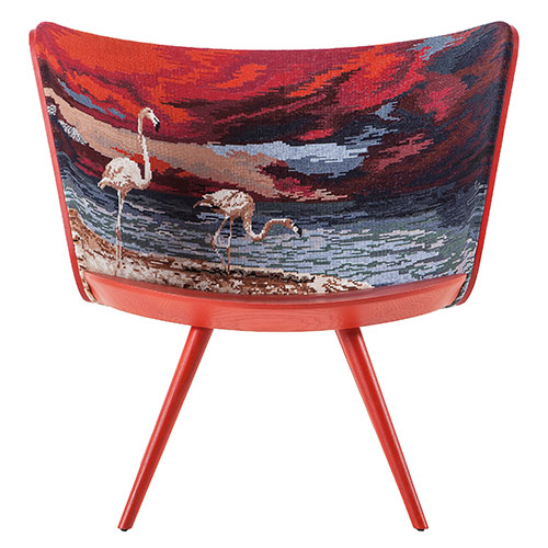 embroidery lounge chair for Cappellini