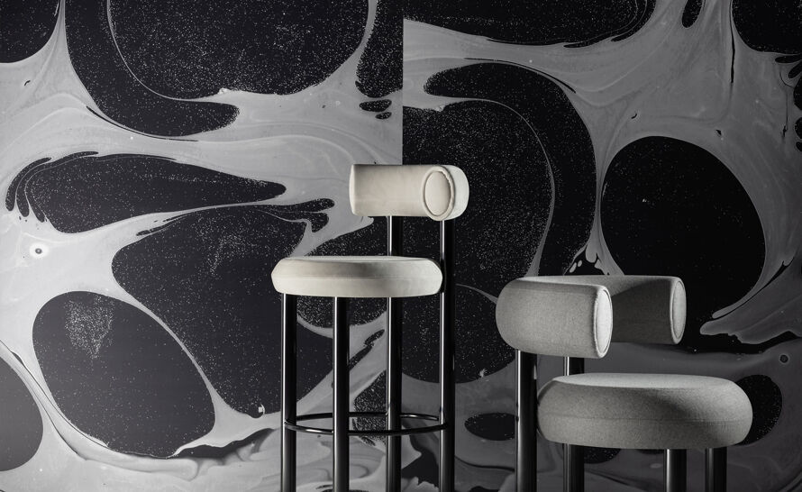 Tom Dixon. トムディクソンスツールFAT STOOL ブラック2脚