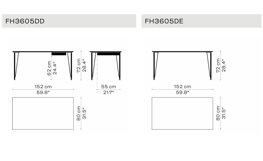 FH3605 Writing Desk by Arne Jacobsen from Fritz Hansen | hive