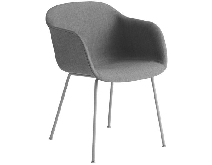 fiber armchair with tube base