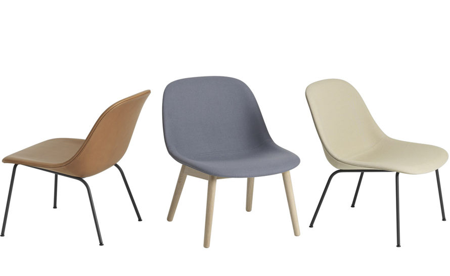 fiber lounge chair with wood base