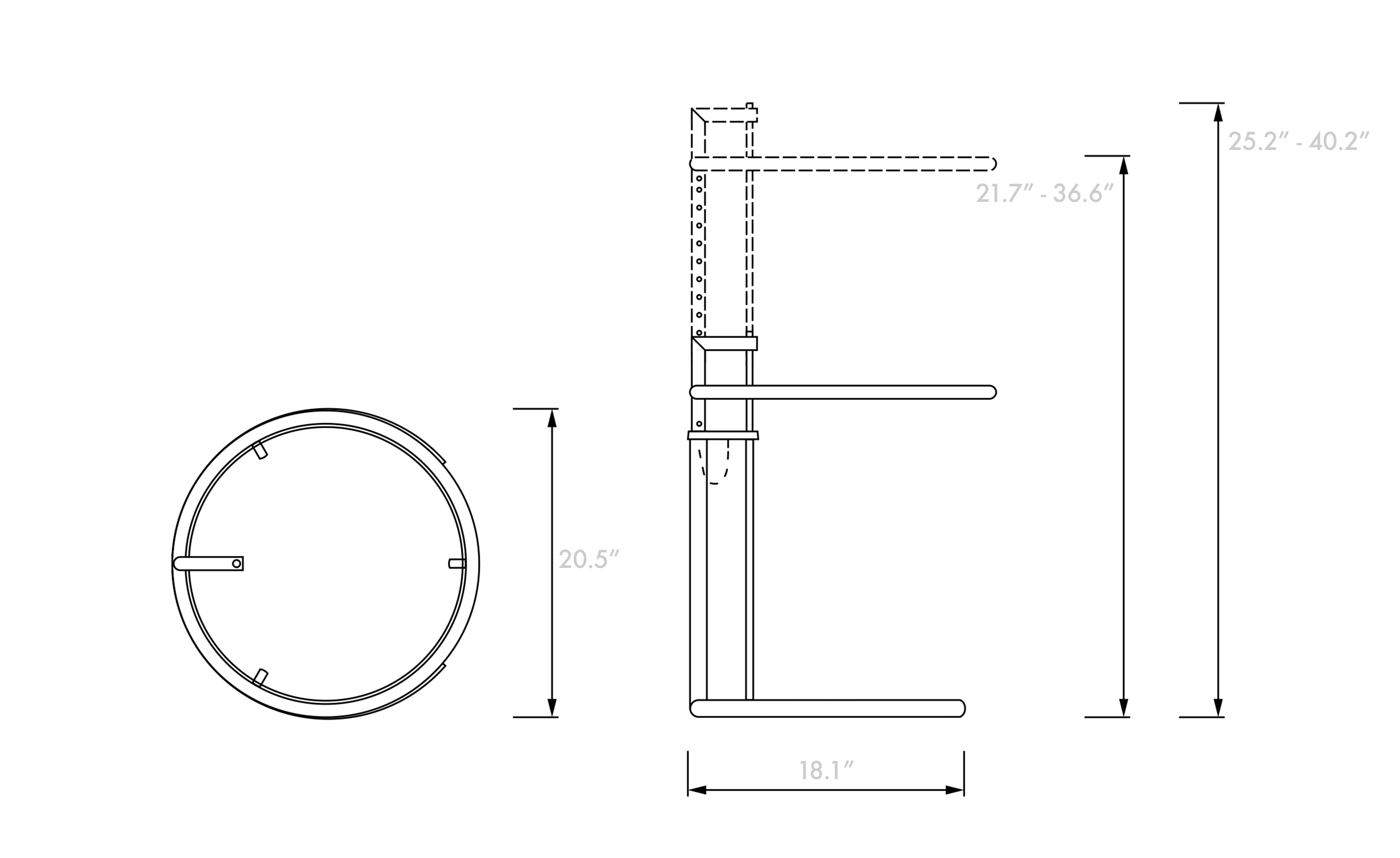 E1027 Adjustable Table 2 pack