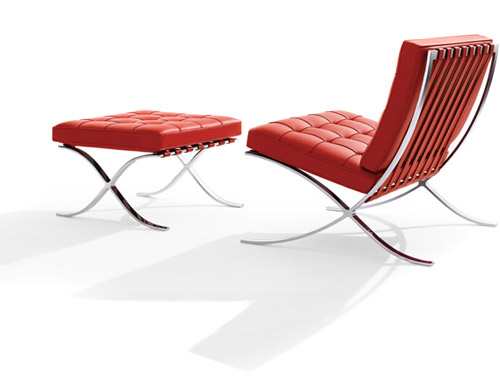 barcelona stool chrome plated