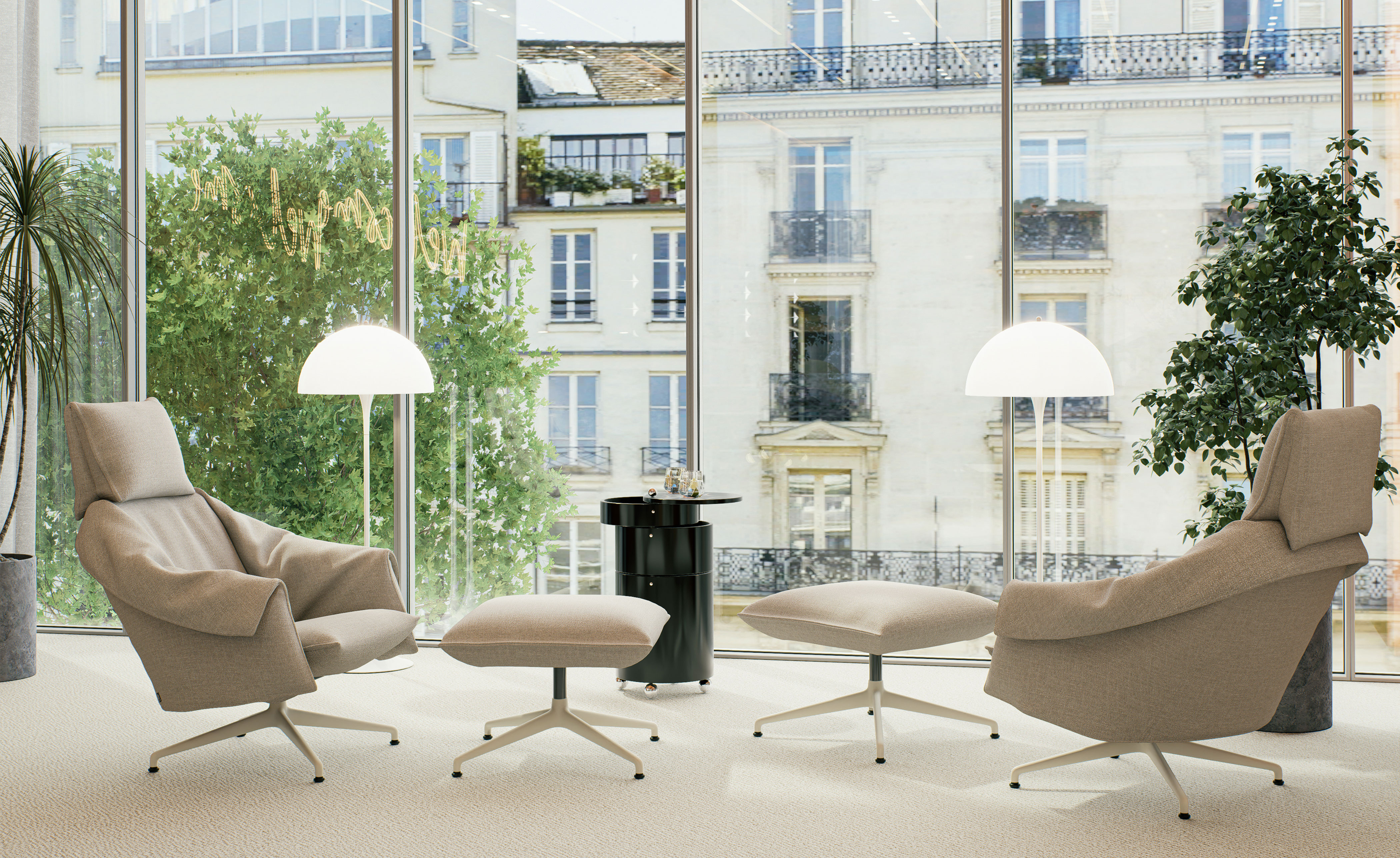 Bascule High Back Lounge with 4-star base