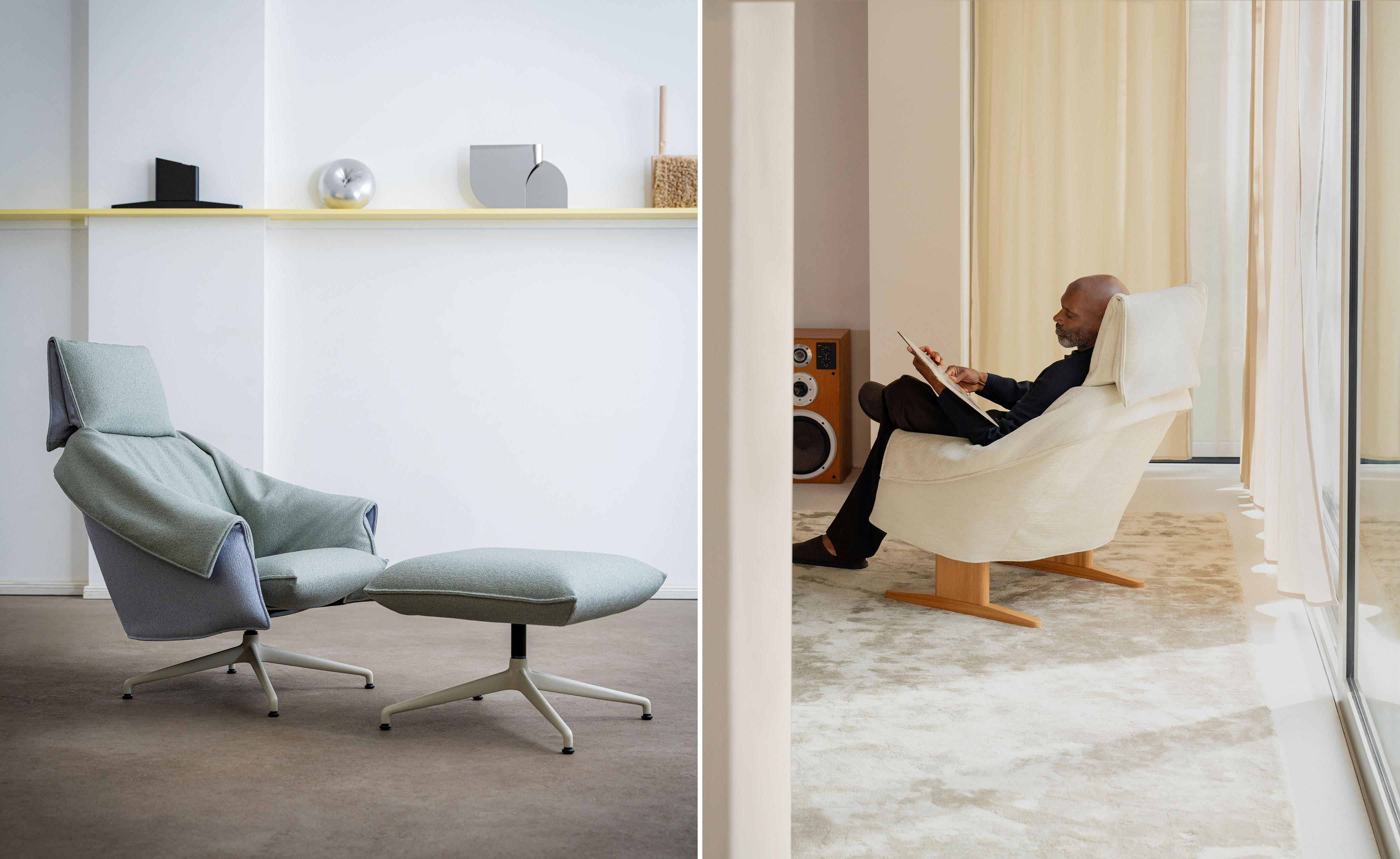 Bascule High Back Lounge with 4-star base