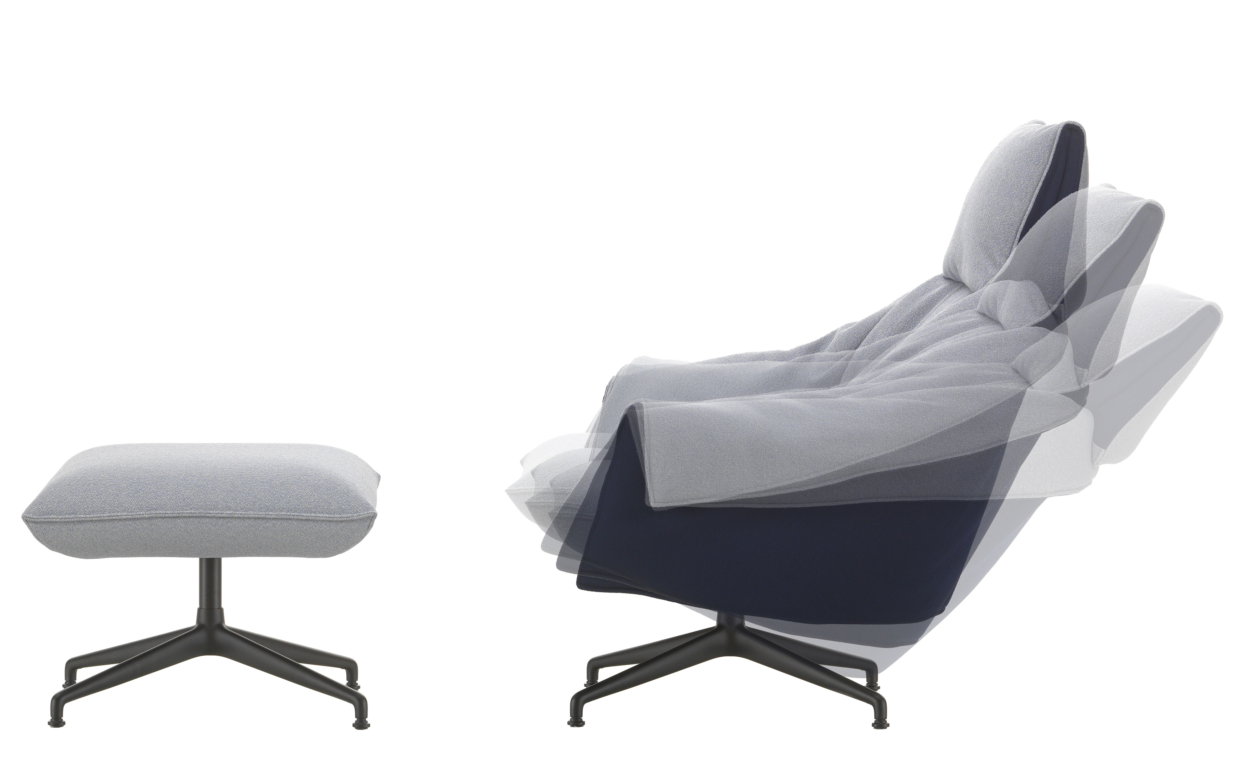 Bascule High Back Lounge with 4-star base