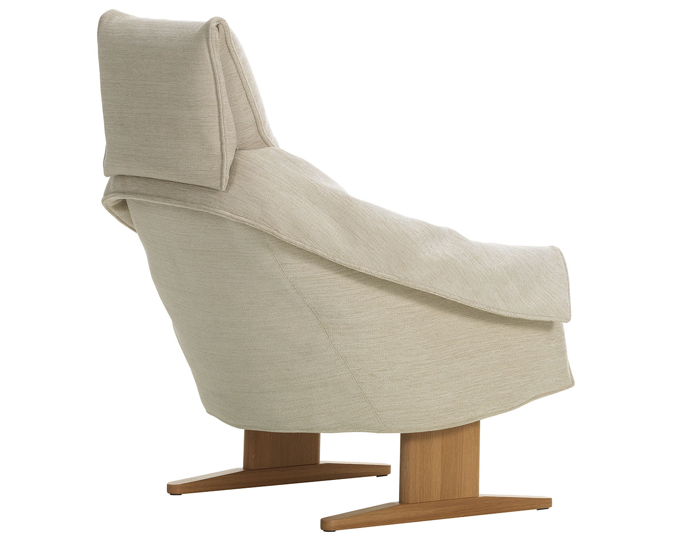 Bascule High Back Lounge with wooden base