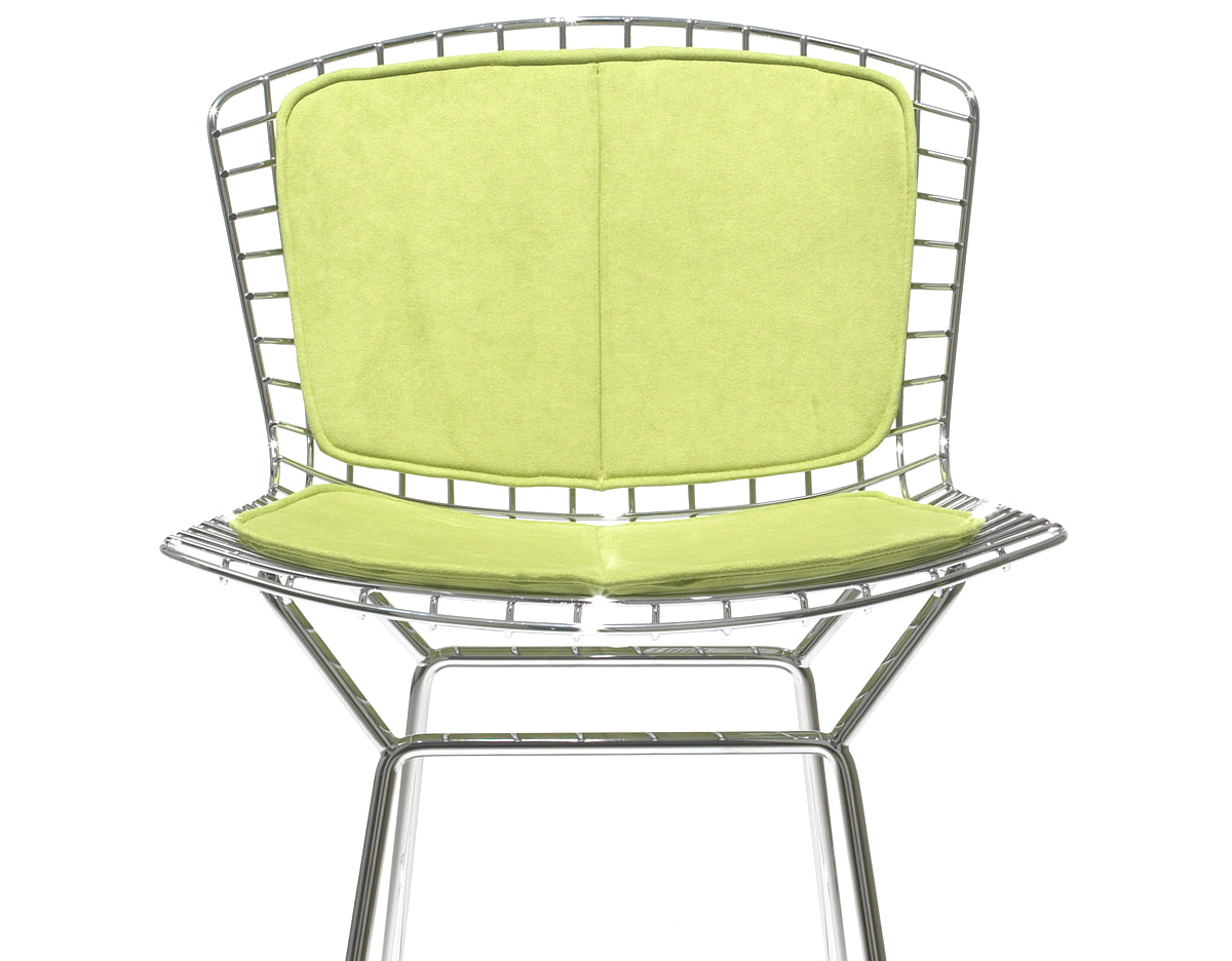bertoia stool with back pad & seat cushion