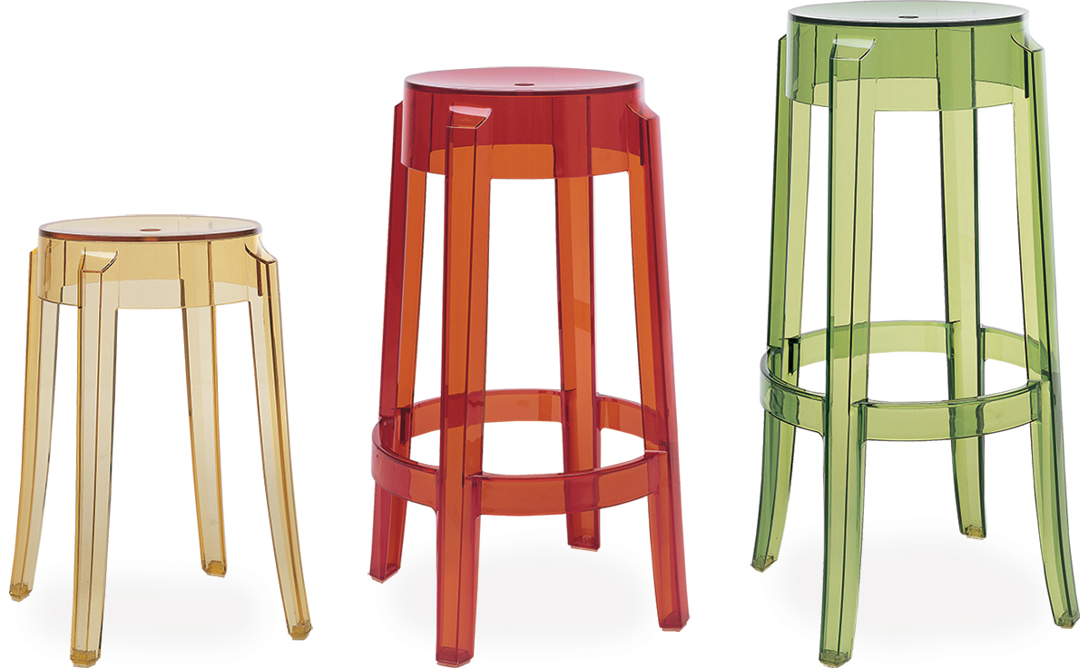 Charles Ghost Stool 2 pack by Philippe Starck for Kartell hive