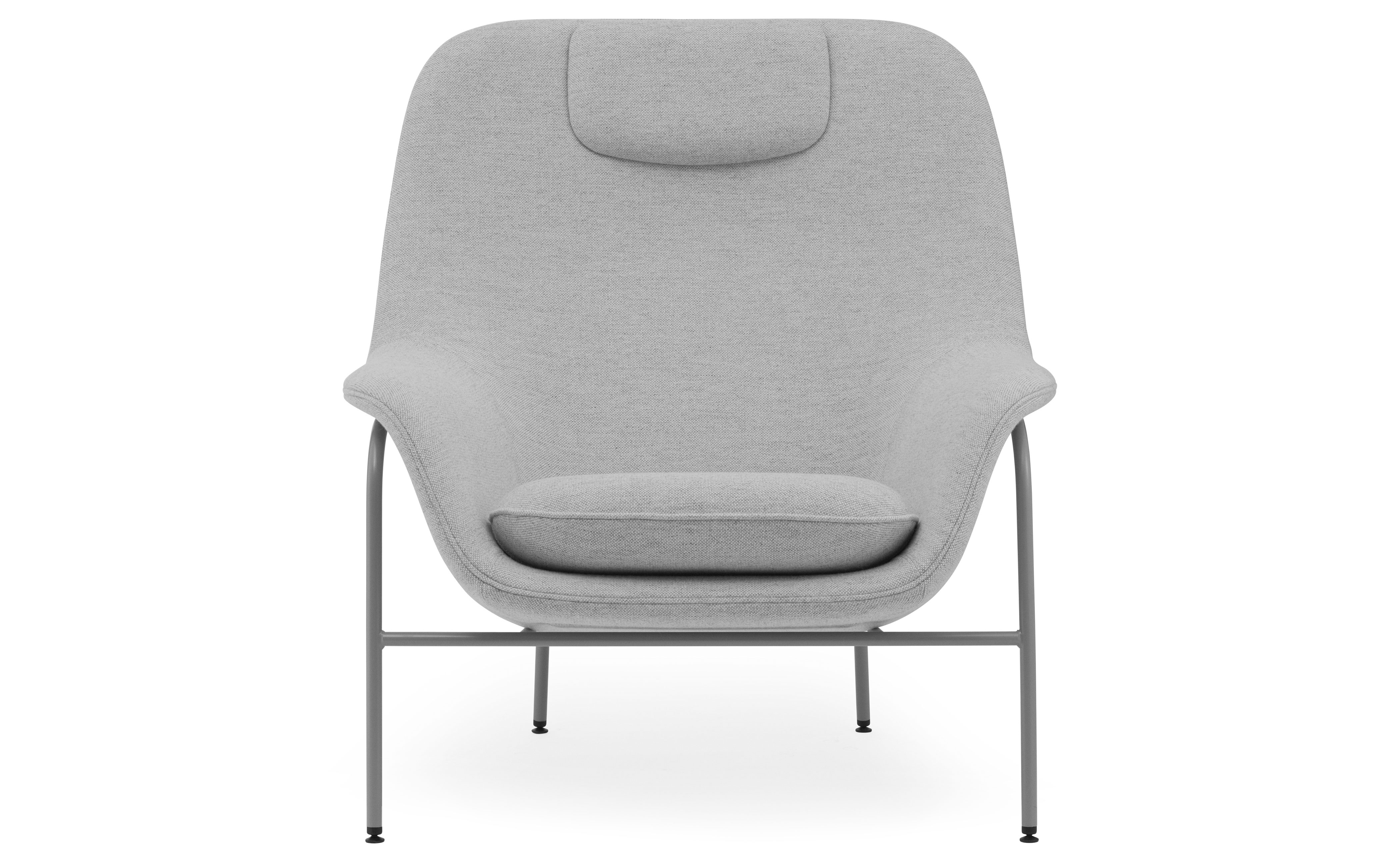 Drape High Back Lounge metal base