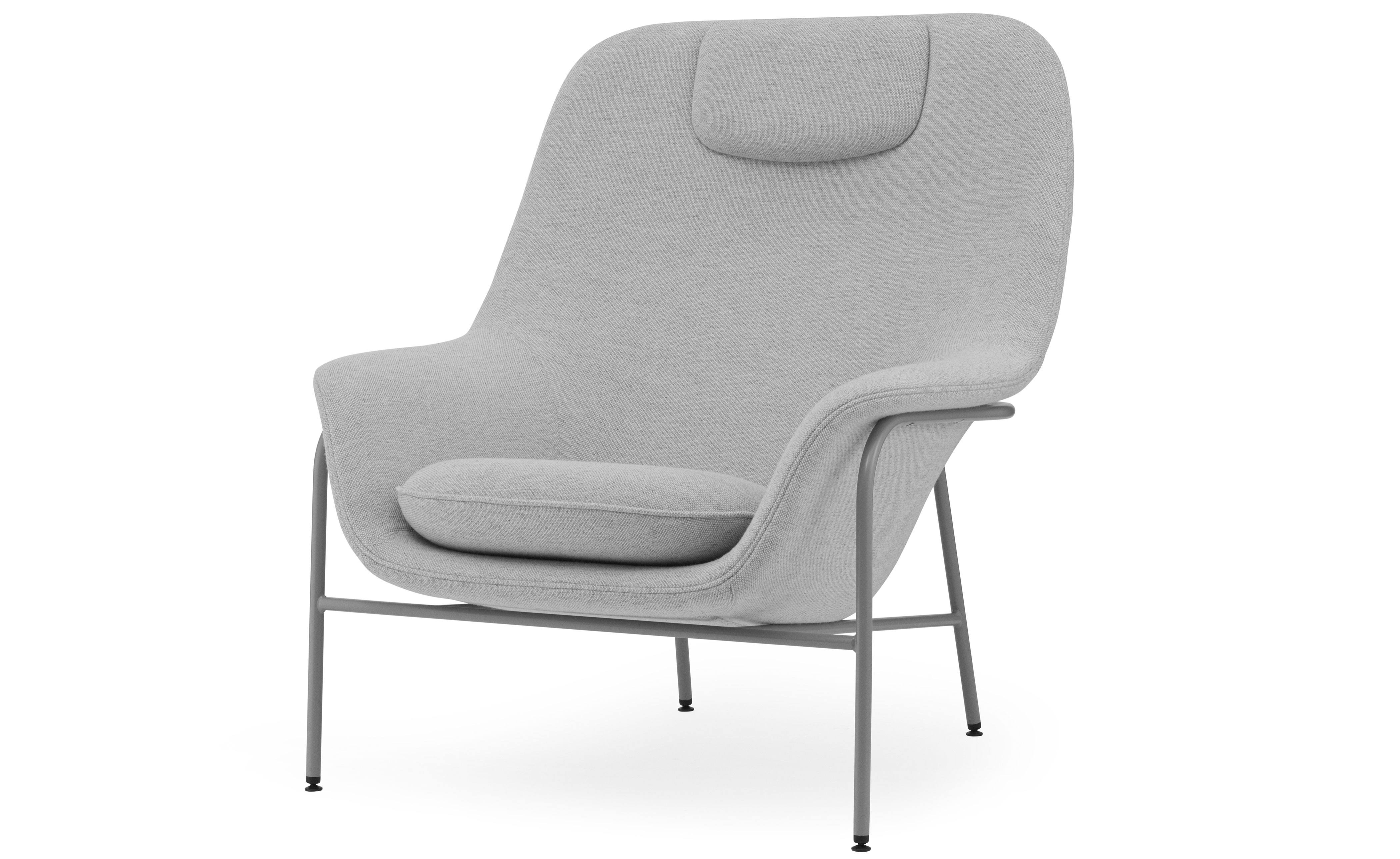 Drape High Back Lounge metal base