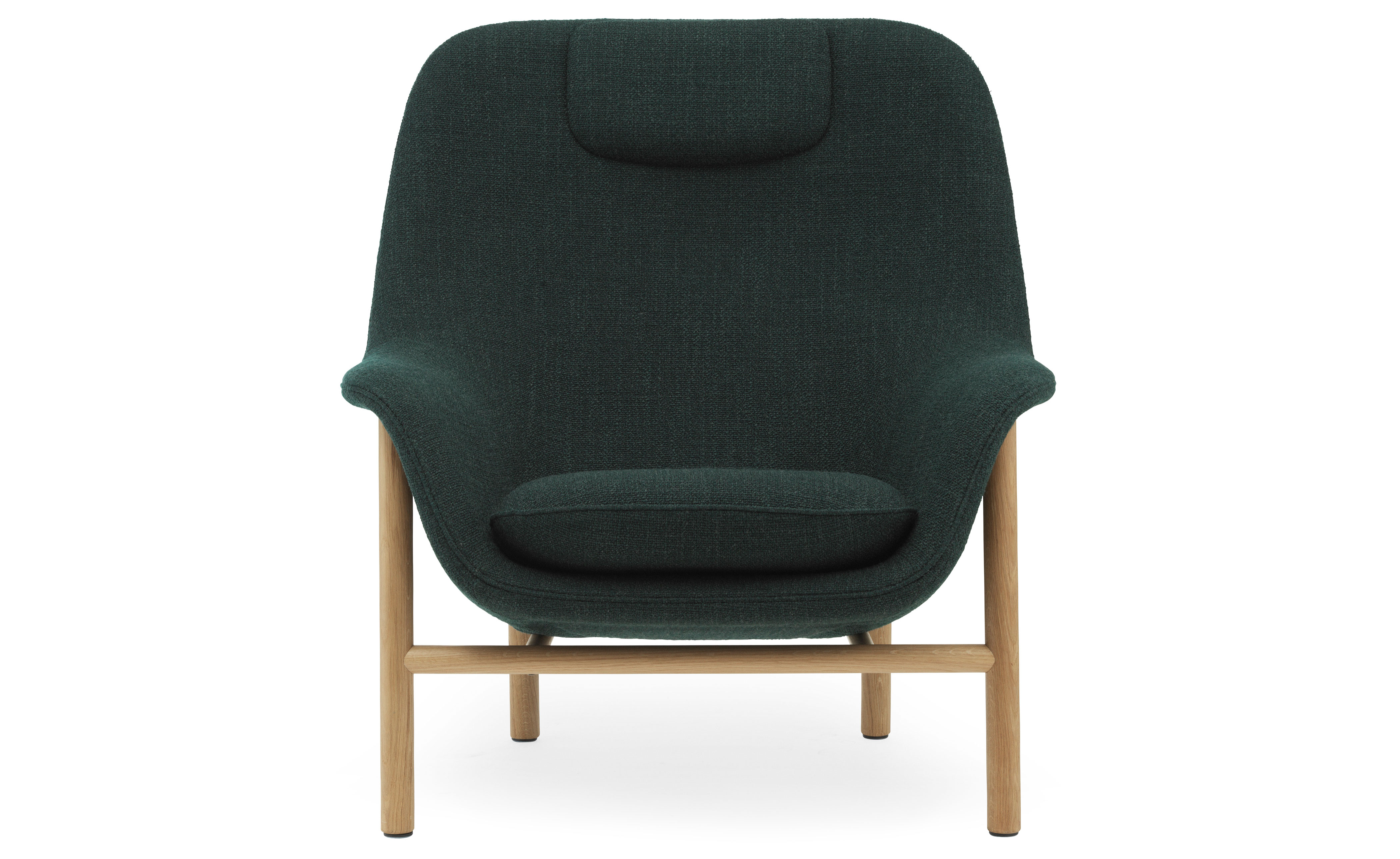 Drape High Back Lounge wood base