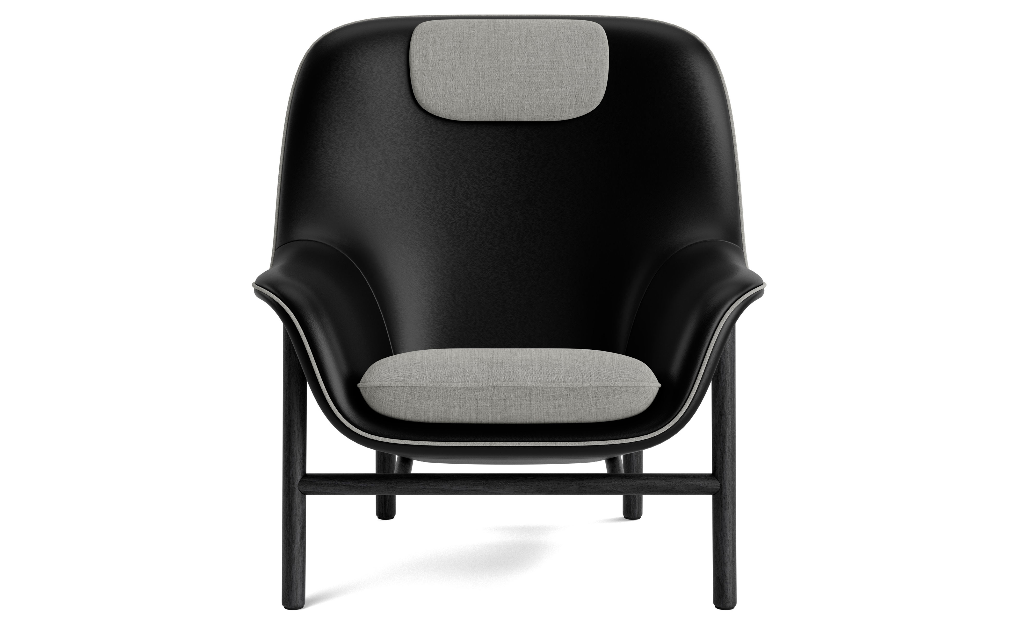 Drape High Back Lounge wood base
