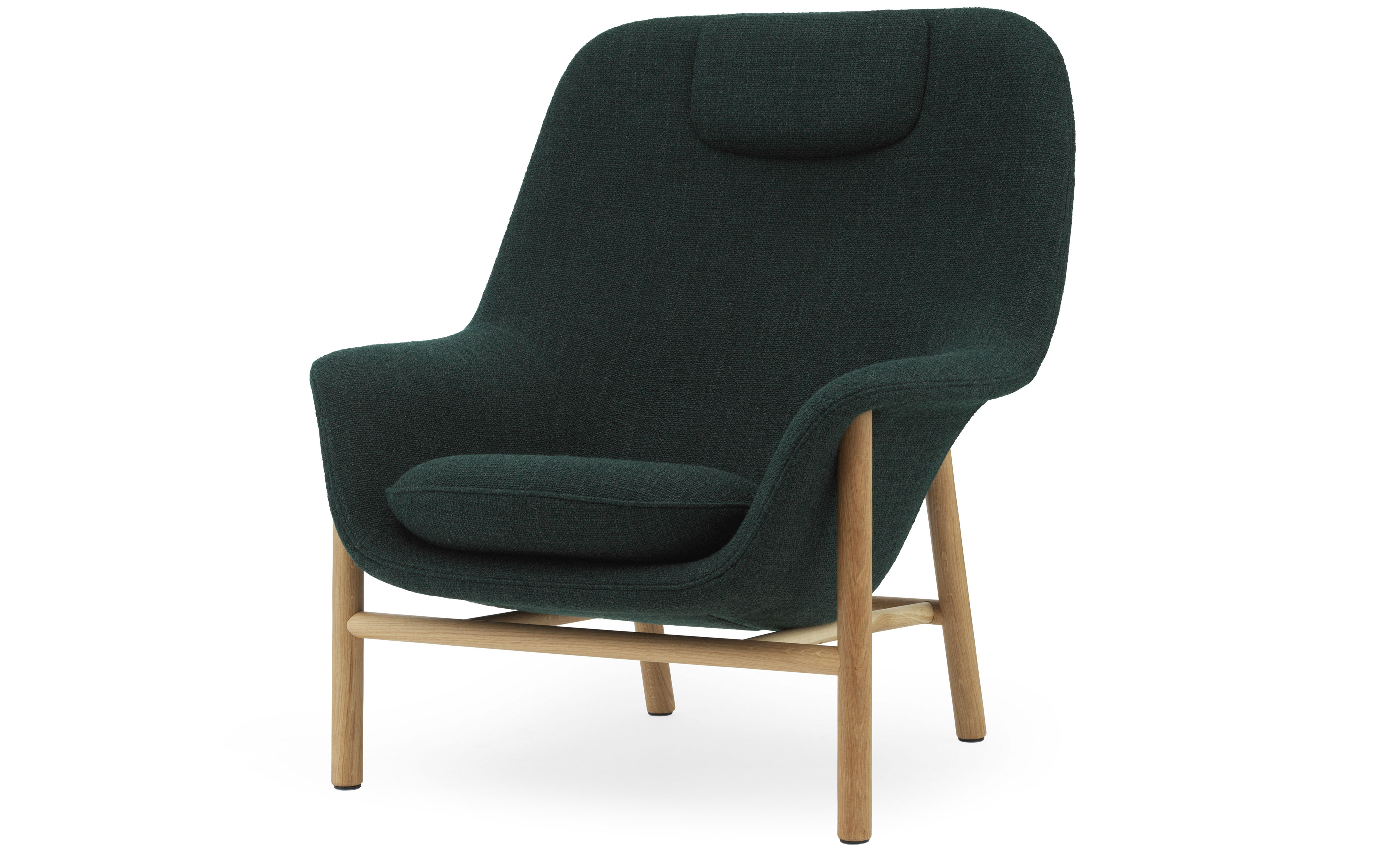 Drape High Back Lounge wood base
