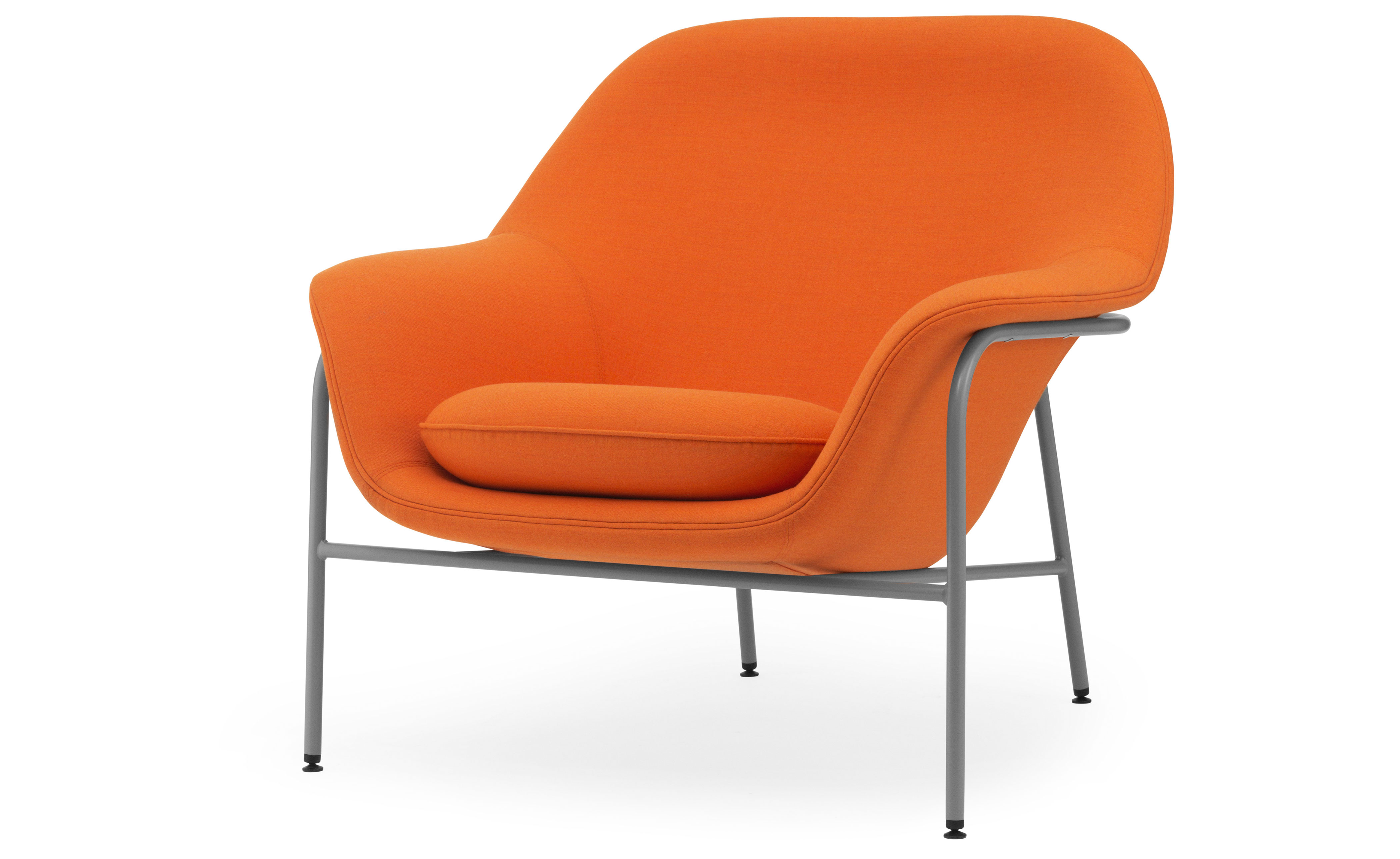 Drape Low Back Lounge metal base