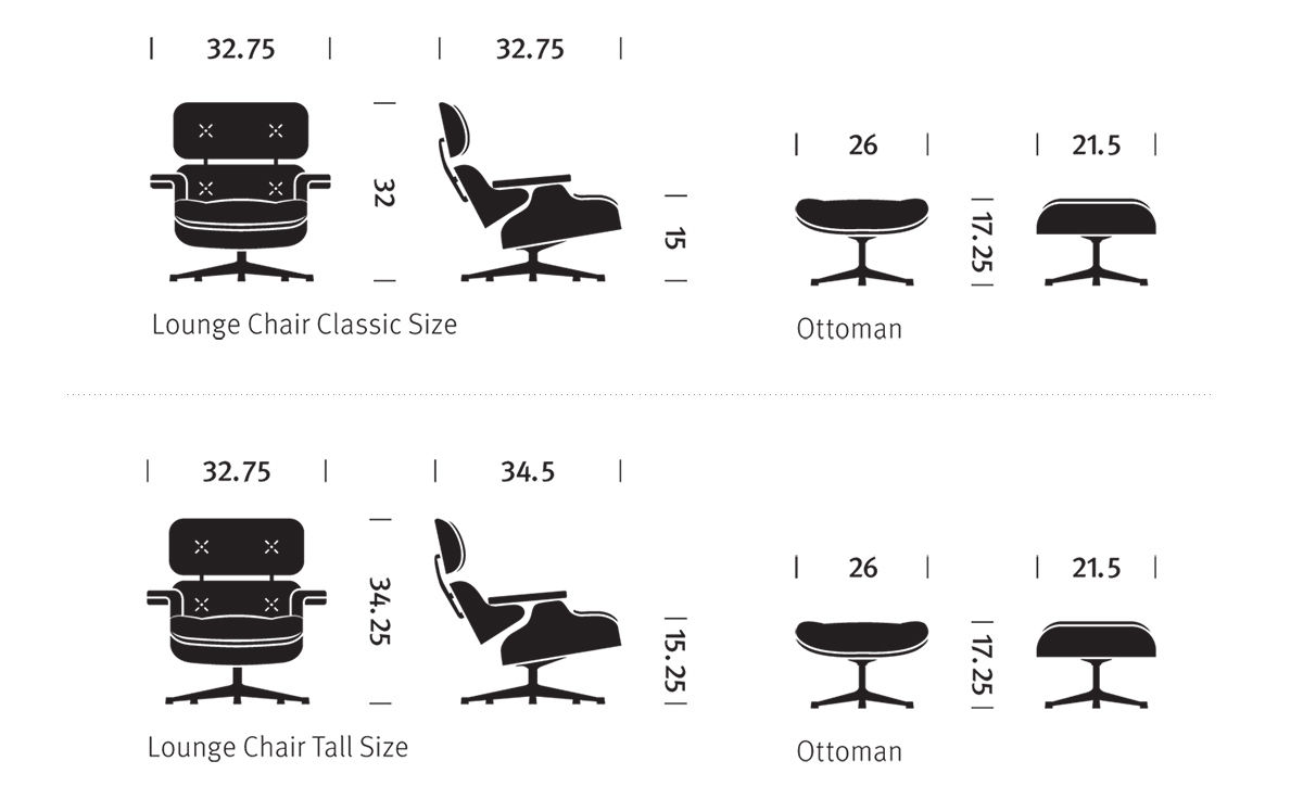 Ebony Eames® Lounge Chair & Ottoman - hivemodern.com