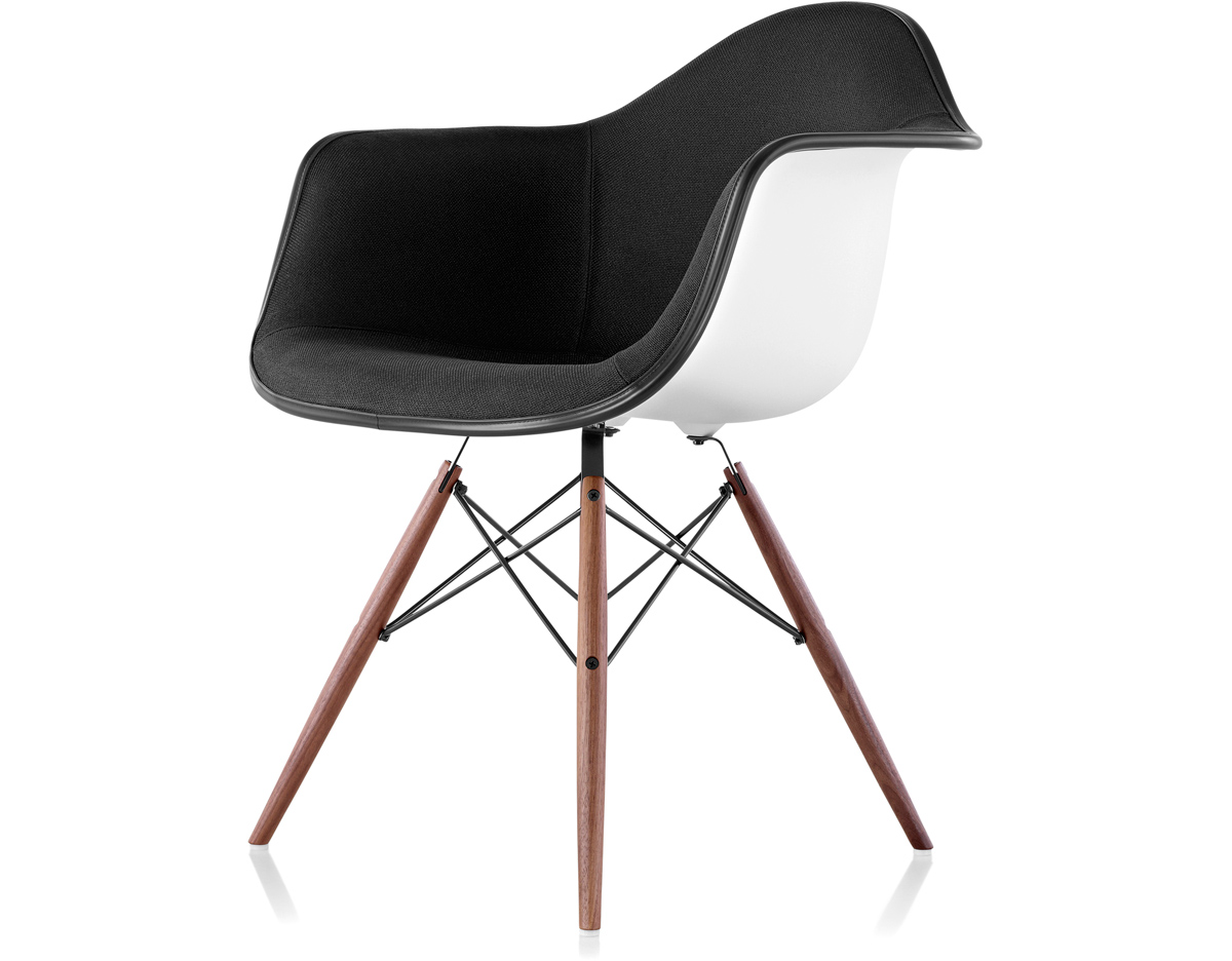 Eames® Upholstered Armchair With Dowel Base - hivemodern.com