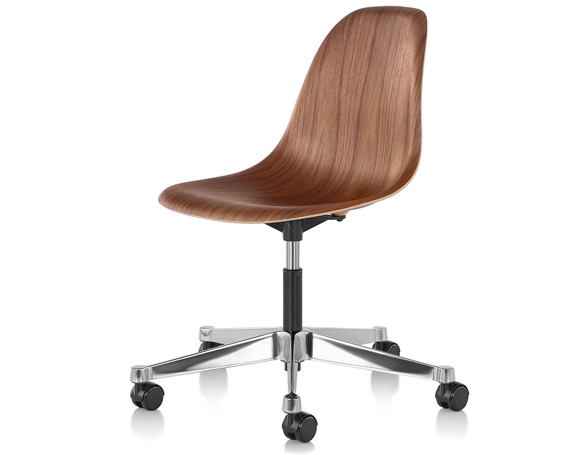 Eames Molded Wood Side Chair With Task Base Hivemodern Com