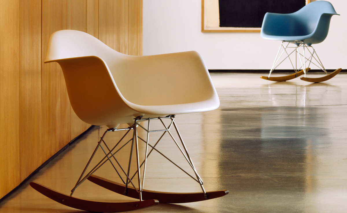 Eames Molded Plastic Armchair With Rocker Base Hivemodern Com