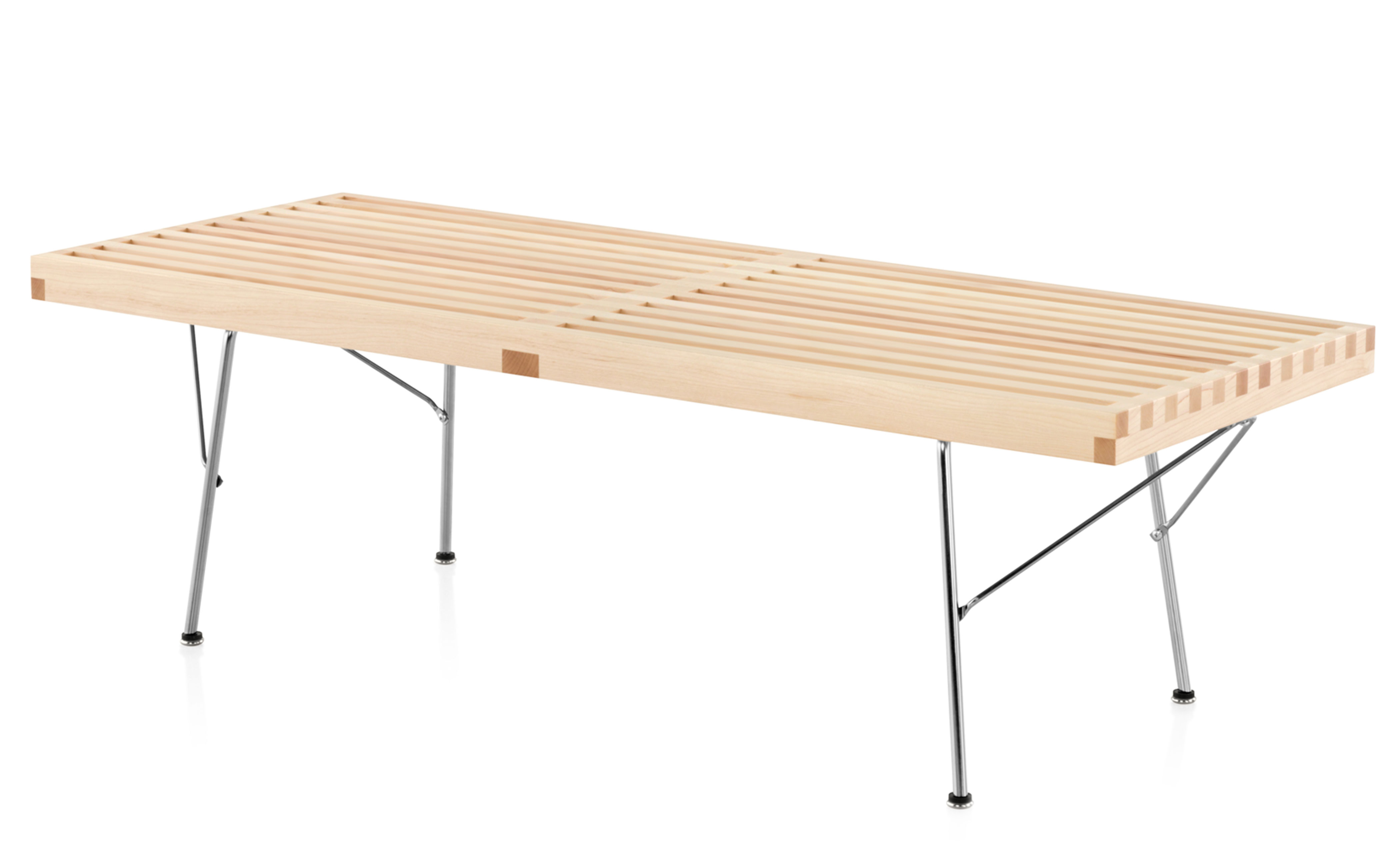 Nelson Platform Bench with metal base