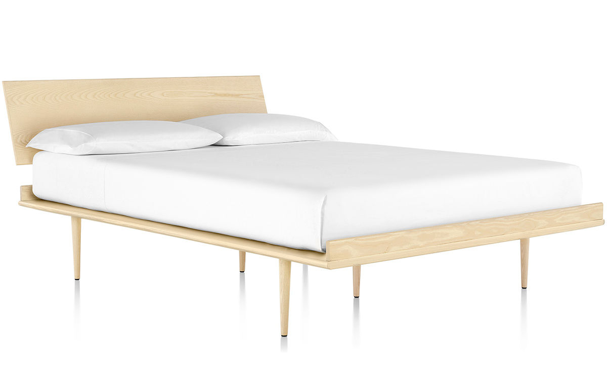 Nelson Thin Edge Bed With Wood Taper, Wood Legs For Bed Frame