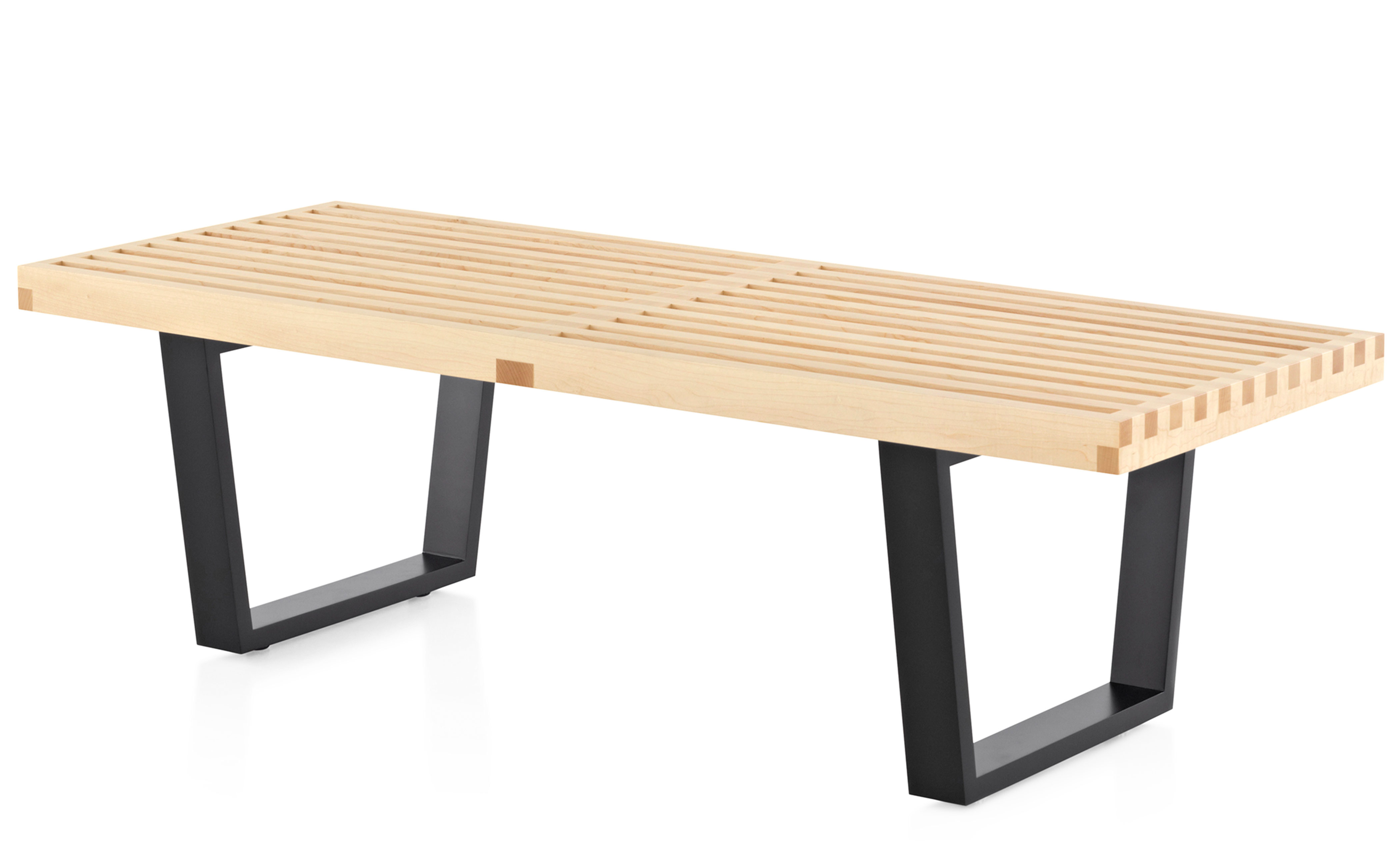Nelson Platform Bench with wood base