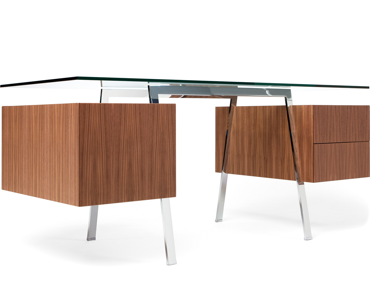 Homework 2 Desk With Glass Top Hivemodern Com