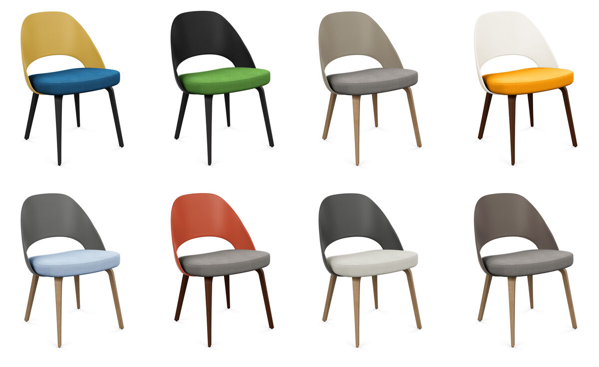 3 Knoll Saarinen chair plastic shell 