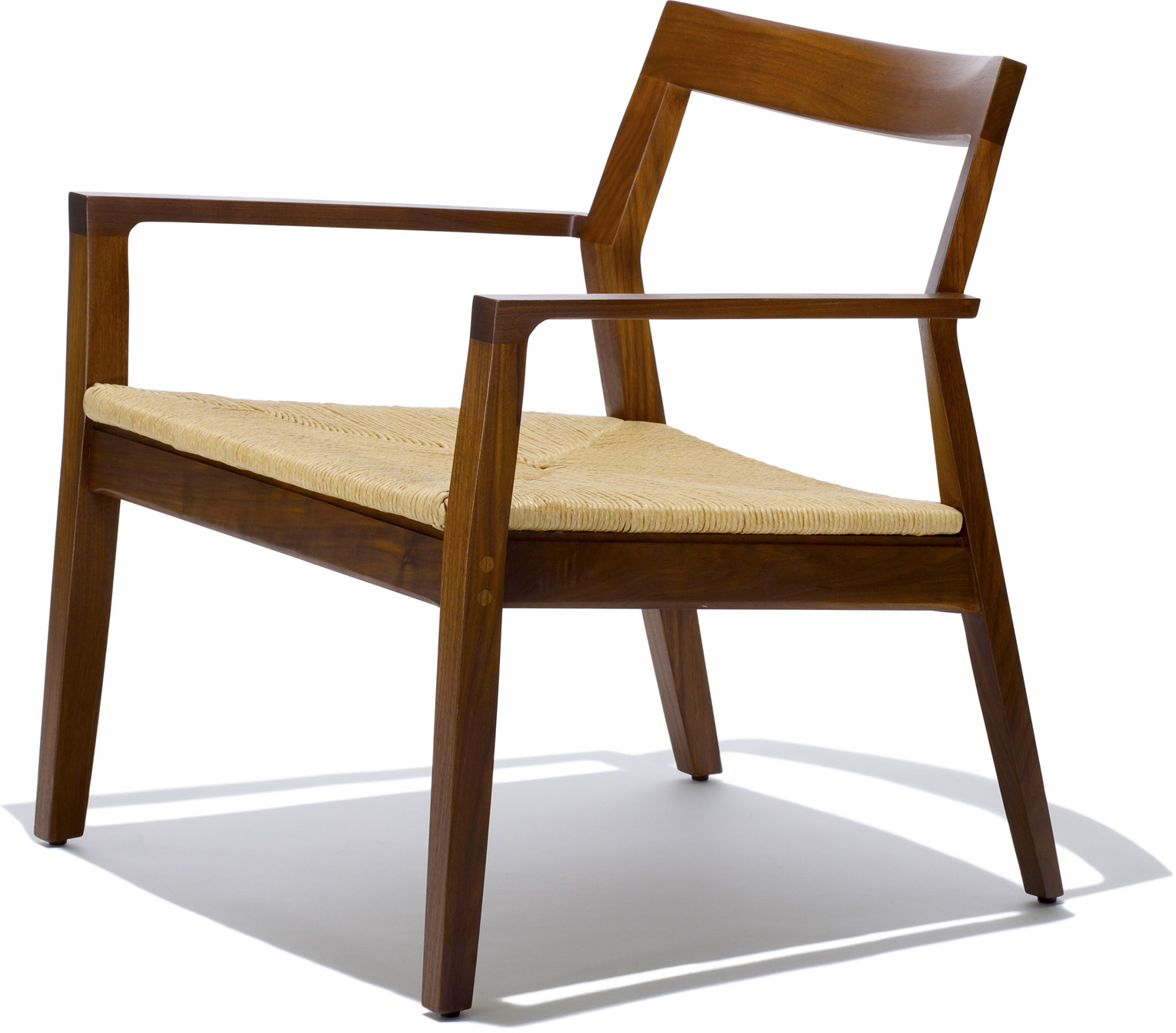 Krusin Lounge Arm Chair With Woven Seat - hivemodern.com