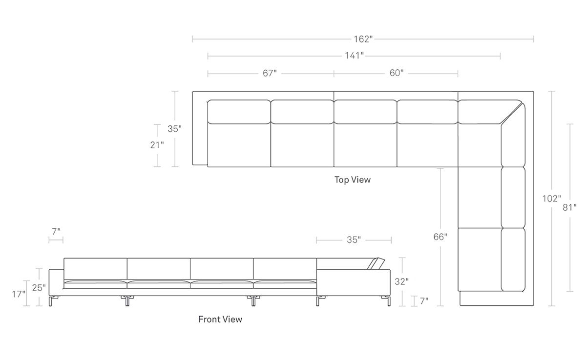 New Standard Large Sectional Sofa Blu Dot 10 