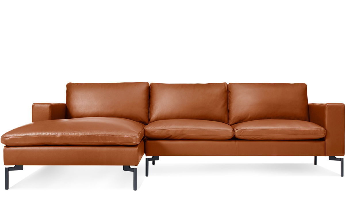 blu dot new standard leather sofa