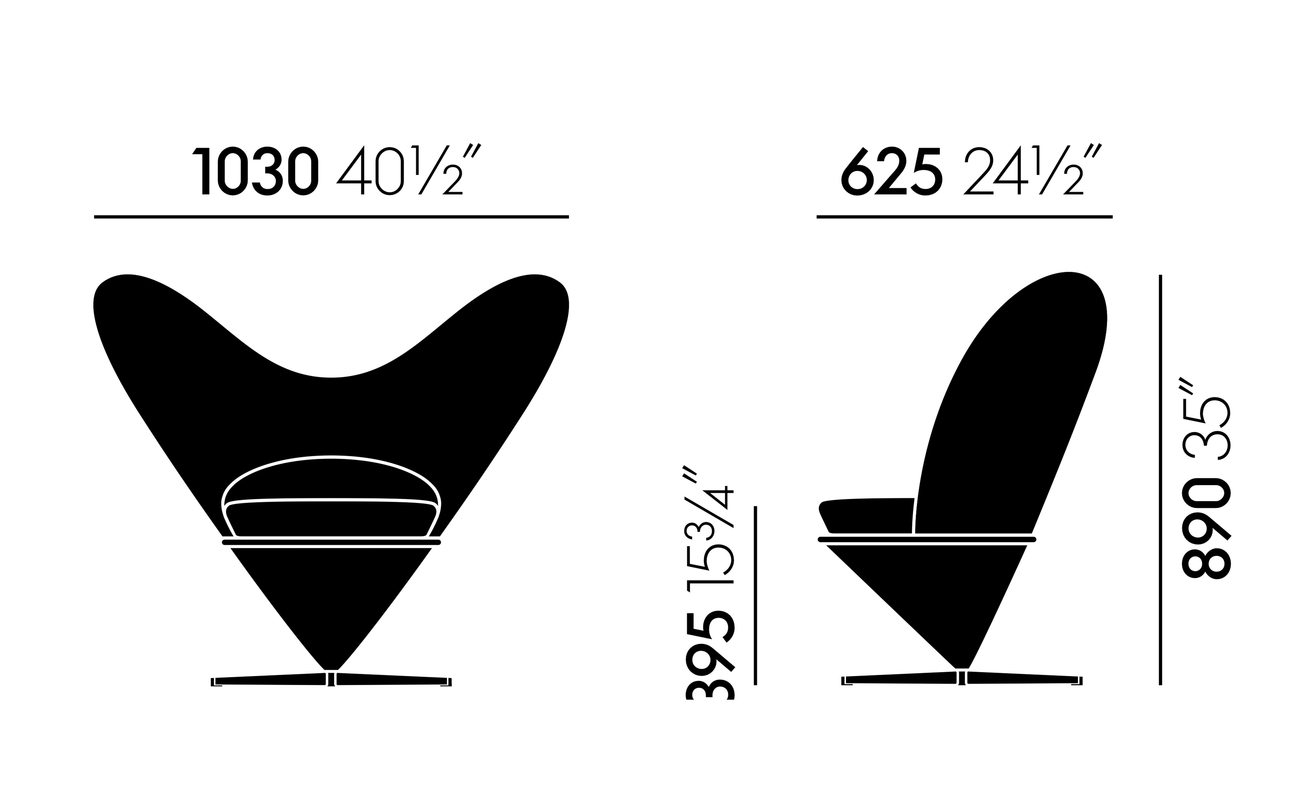 verner panton heart cone chair