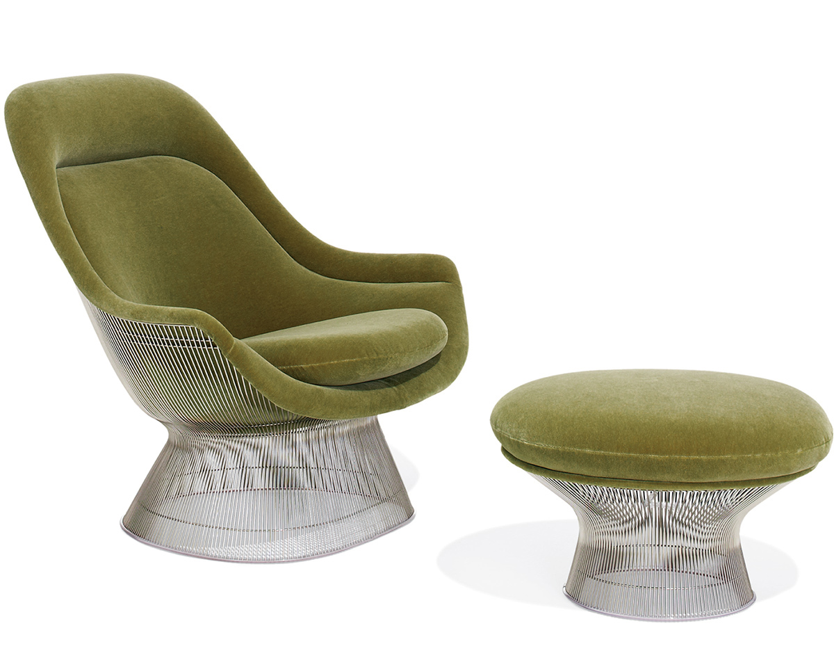 Platner Easy Chair And Ottoman - hivemodern.com