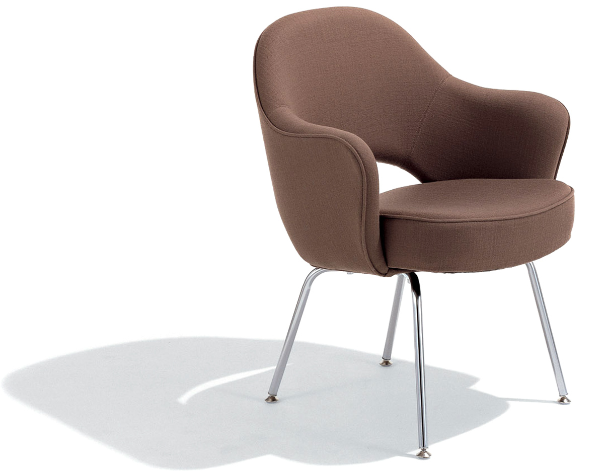 Saarinen Platinum Tulip Arm Chair - hivemodern.com