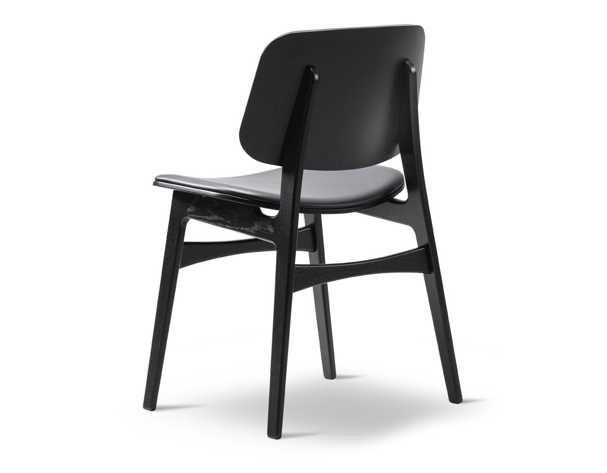 soborg upholstered seat & back chair with wood base | hive