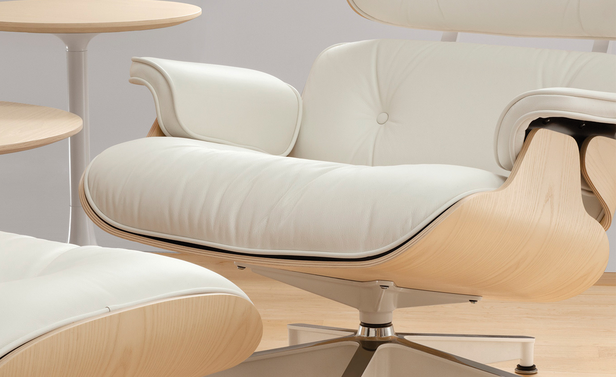 White Ash Eames® Lounge Chair Without Ottoman