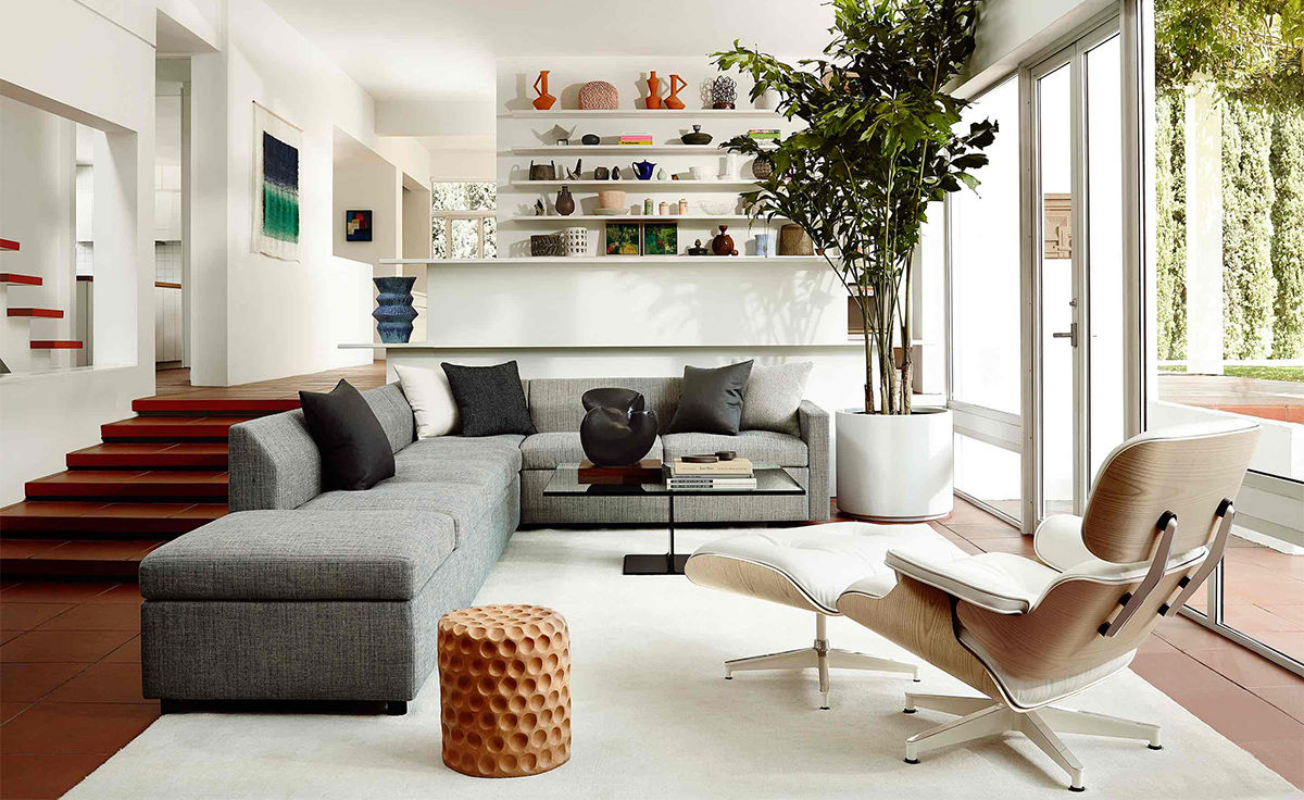 White Ash Eames® Lounge Chair & Ottoman - hivemodern.com