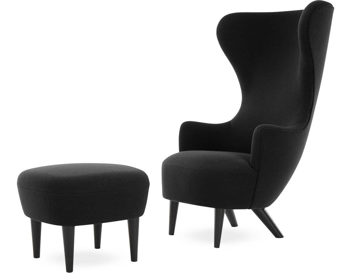 Wingback Lounge Chair Ottoman Hivemodern and Wingback Chairs