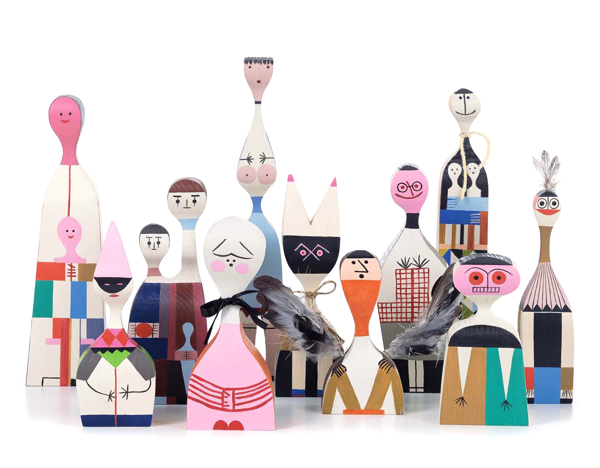 Alexander Girard Wood Dolls produced by Vitra