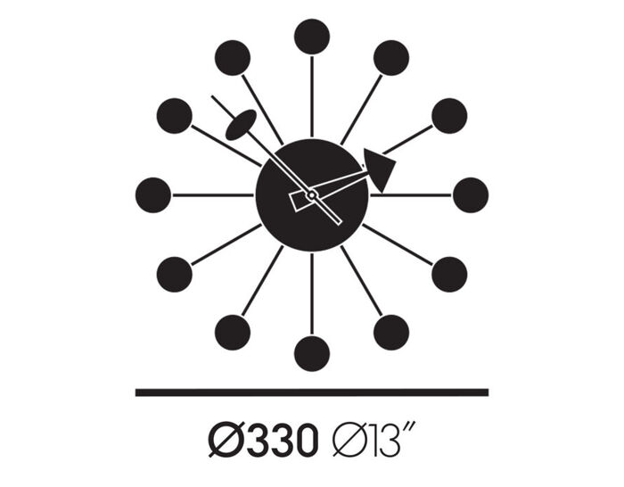 George Nelson Natural Beech Ball Clock by Vitra | hive